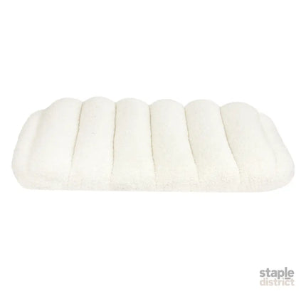 Pawz M Size Orthopedic Dog Bed with Sherpa Plush Removable Cover in White-2029387208892485633