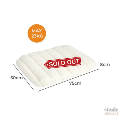 Pawz M Size Orthopedic Dog Bed with Sherpa Plush Removable Cover in White-2029387208892485634