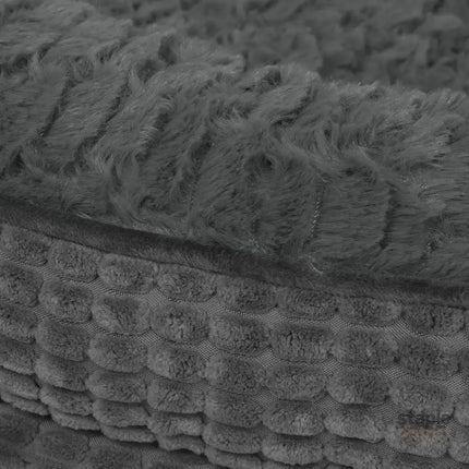Pawz Orthopedic Plush Dog Bed Soft Washable Pet Bed Grey Cosy Cushion L Size-2050056794172166147
