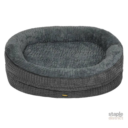 Pawz Orthopedic Plush Dog Bed Soft Washable Pet Bed Grey Cosy Cushion L Size-2050056794172166145