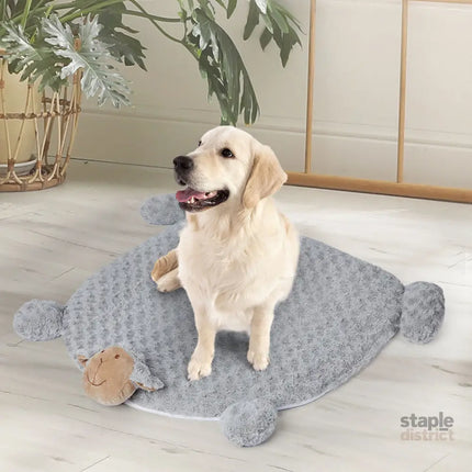 PaWz Pet Bed Cat Calming Bed Dog Squeaky M Grey Medium-2018816657266446343