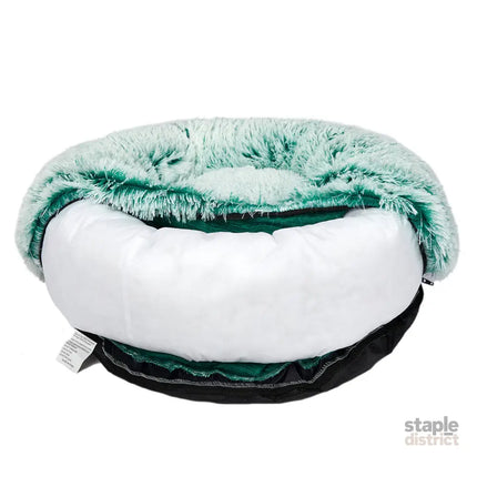 PaWz Pet Bed Cat Dog Donut Nest Calming L Teal Large-2029387223153119236