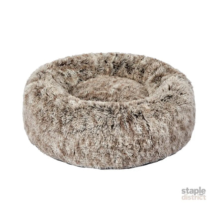 PaWz Pet Bed Cat Dog Donut Nest Calming M Brown Medium-2018816726594097152