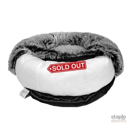 PaWz Pet Bed Cat Dog Donut Nest Calming M Charcoal Medium-2018816744063373317