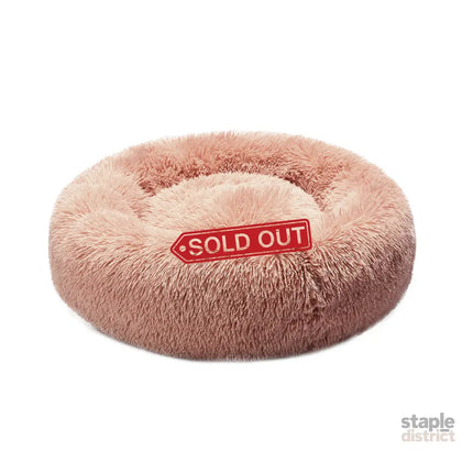 PaWz Pet Bed Cat Dog Donut Nest Calming M Pink Medium-2018816641391005696