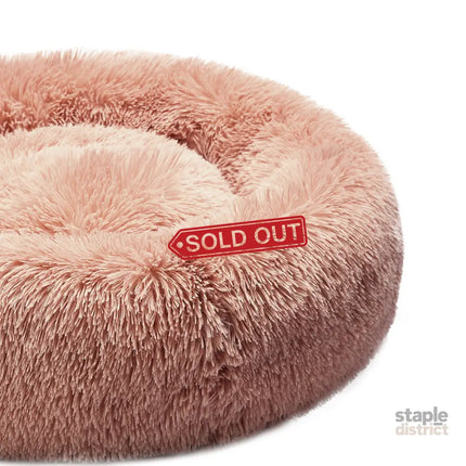 PaWz Pet Bed Cat Dog Donut Nest Calming M Pink Medium-2018816641391005699