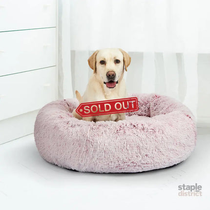 PaWz Pet Bed Cat Dog Donut Nest Calming M Pink Medium-2018816739017625607