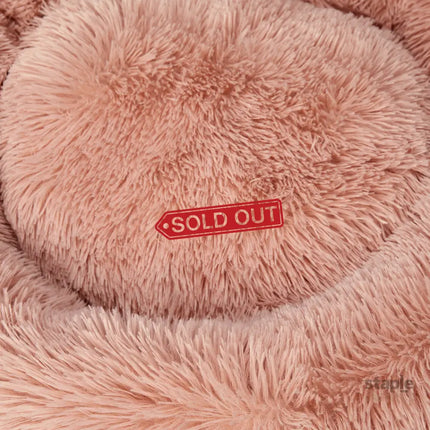 PaWz Pet Bed Cat Dog Donut Nest Calming M Pink Medium-2018816641391005701
