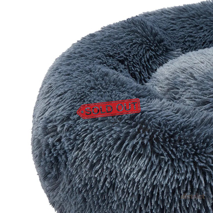 PaWz Pet Bed Cat Dog Donut Nest Calming XXXL Dark Grey XXX-Large-2029387265494618117