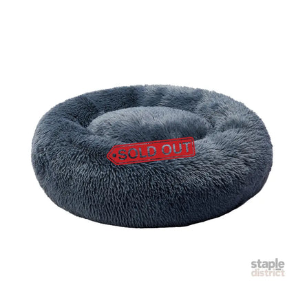 PaWz Pet Bed Cat Dog Donut Nest Calming XXXL Dark Grey XXX-Large-2029387265494618113