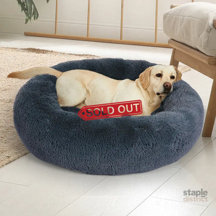 PaWz Pet Bed Cat Dog Donut Nest Calming XXXL Dark Grey XXX-Large-2029387265494618119