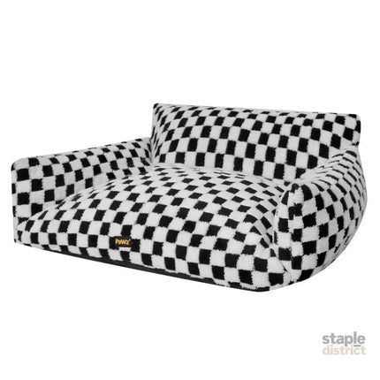 Pawz Pet Bed Plush Checkered Dog Bed Washable Cat Bed-2050056800832720896