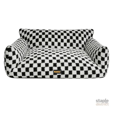 Pawz Pet Bed Plush Checkered Dog Bed Washable Cat Bed-2050056801222791169
