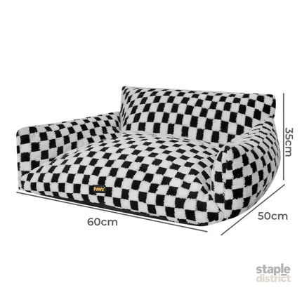 Pawz Pet Bed Plush Checkered Dog Bed Washable Cat Bed-2050056801222791170