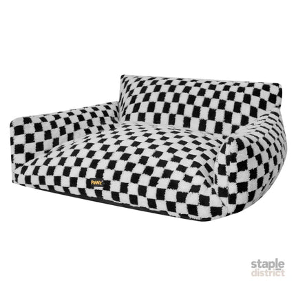 Pawz Pet Bed Plush Checkered Dog Bed Washable Cat Bed-2050056801839353864