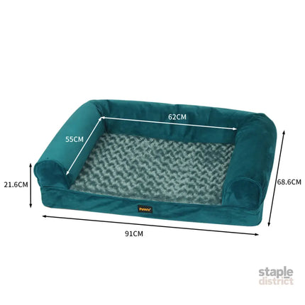 PaWz Pet Bed Sofa Dog Bedding Soft Warm L Blue Large-2029387277452578818