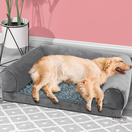 PaWz Pet Bed Sofa Dog Bedding Soft Warm L Grey Large-2029387277637128198