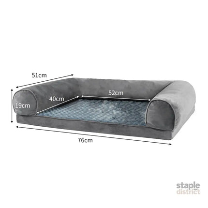 PaWz Pet Bed Sofa Dog Beds Bedding Soft M Grey Medium-2006733134598639618