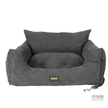 PaWz Pet Car Booster Seat Dog Protector L Grey Large-2006732990830481409