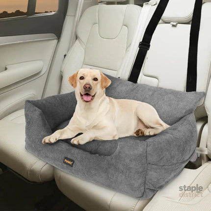 PaWz Pet Car Booster Seat Dog Protector L Grey Large-2006732990830481414