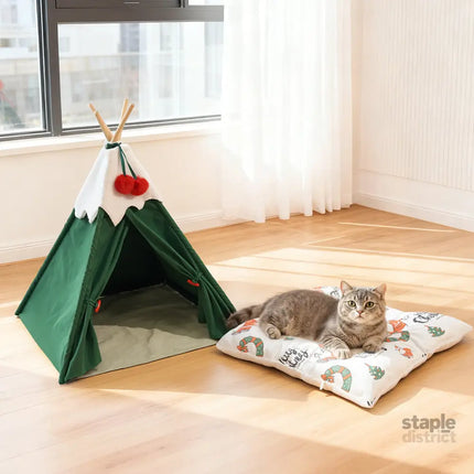 Pawz Pet Tent Dog Cat Tent Bed Washable Indoor Green-2050056804792143879