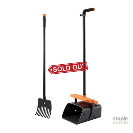 Pawz Pooper Scooper Rake Kit Long Handle Dog Poop Picker Easy Pickup Outdoor-2050059017870512128