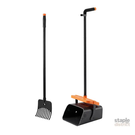 Pawz Pooper Scooper Rake Kit Long Handle Dog Poop Picker Easy Pickup Outdoor-2050059017870512136