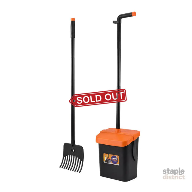 Pawz Pooper Scooper Rake Kit Long Handle Dog Poop Picker Easy Pickup Outdoor-2050059017870512129