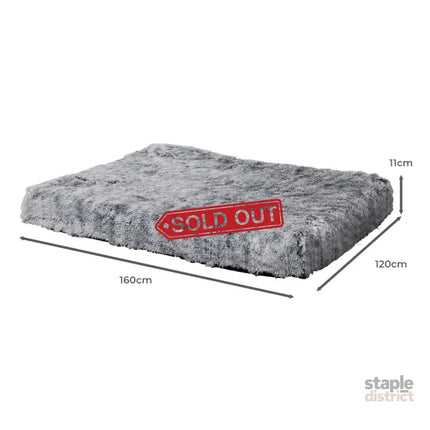 PaWz Replaceable Pet Bed Cover Plush XXL Charcoal XX-Large-2029387229142585346