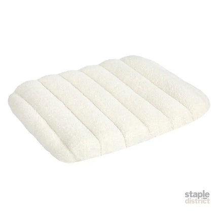 Pawz S Size Orthopedic Dog Bed with Sherpa Plush Removable Cover in White-2018816662094090240