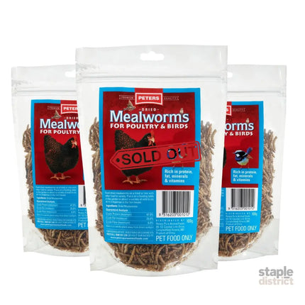 Peters Dried Mealworms For Poultry & Birds 100g x3-2050056870185537536