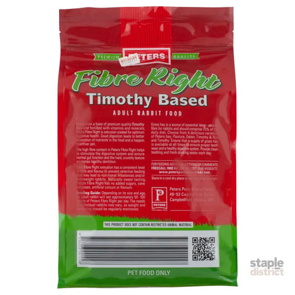 Peters Fibre Right Adult Rabbit 1Kg x2-2050056870969872386