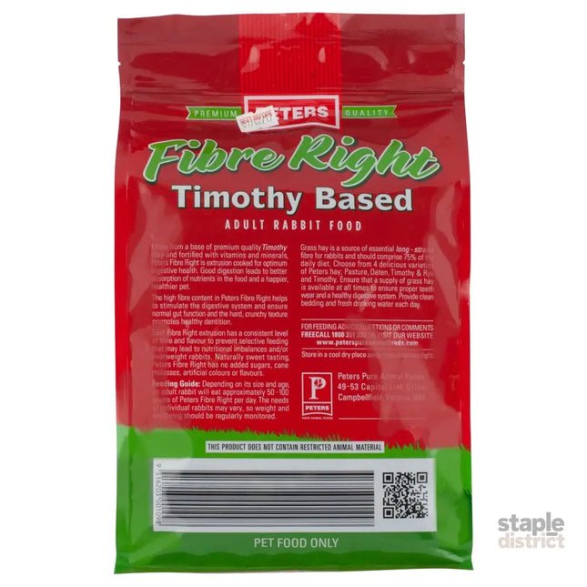 Peters Fibre Right Adult Rabbit 1Kg x2-2050056870969872386