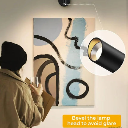 Picture Light for Wall Battery Operated Art Light for Paintings CCT Dimmable Recharging Gallery Battery Wall Light with