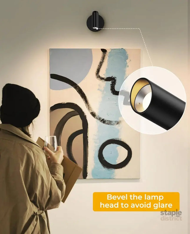 Picture Light for Wall Battery Operated Art Light for Paintings CCT Dimmable Recharging Gallery Battery Wall Light with