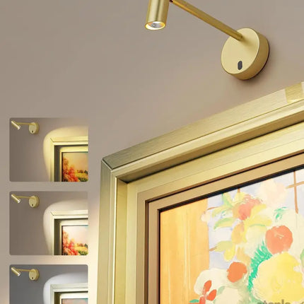 Picture Light for Wall Battery Operated Art Light for Paintings CCT Dimmable Recharging Gallery Battery Wall Light with