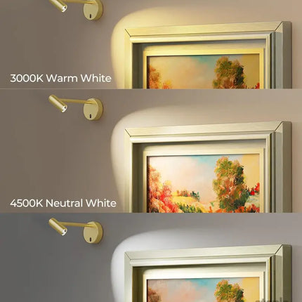 Picture Light for Wall Battery Operated Art Light for Paintings CCT Dimmable Recharging Gallery Battery Wall Light with
