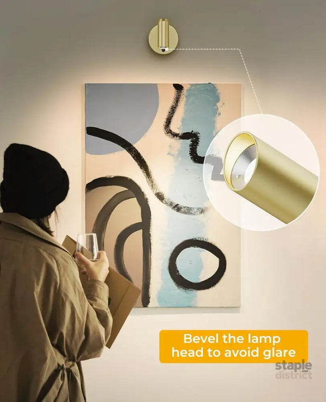 Picture Light for Wall Battery Operated Art Light for Paintings CCT Dimmable Recharging Gallery Battery Wall Light with