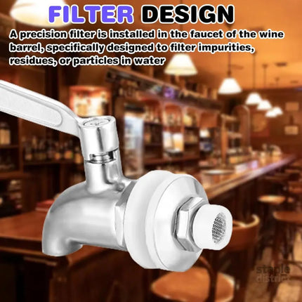 pieces - 16 mm beverage dispenser - Stainless steel beverage dispenser - Tap for keg - beer keg tap - wine tap