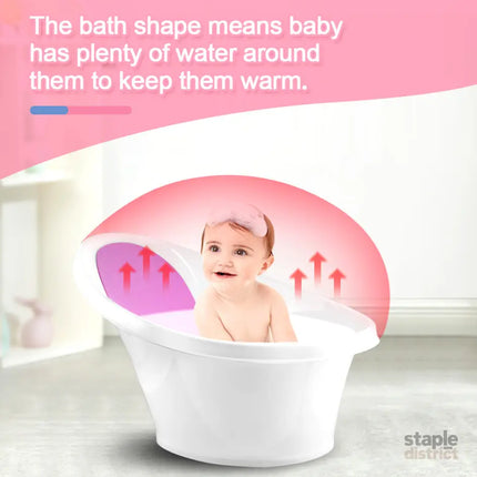 Pink Baby Bath With Backrest & Bum Bump Support-2006732771585822727