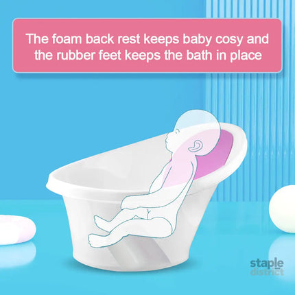 Pink Baby Bath With Backrest & Bum Bump Support-2006732771585822722