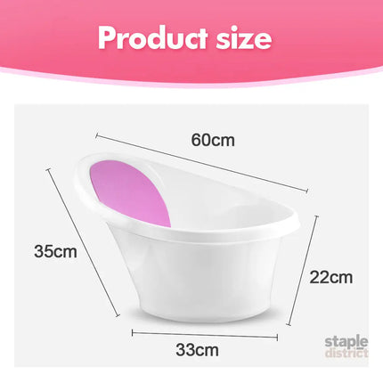 Pink Baby Bath With Backrest & Bum Bump Support-2006732771585822729