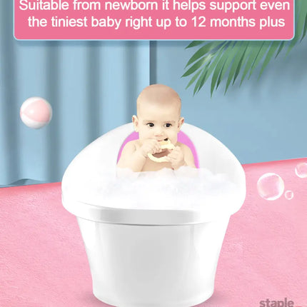 Pink Baby Bath With Backrest & Bum Bump Support-2006732771585822721