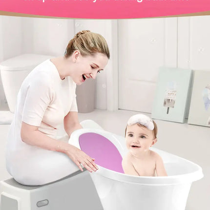 Pink Baby Bath With Backrest & Bum Bump Support-2006732771585822723