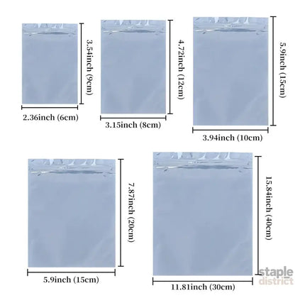Plastic Self Sealing Bags 100PCS 5Sizes Anti Static Semi Transparent Resealable - 15x20cm - Commercial > Packaging >