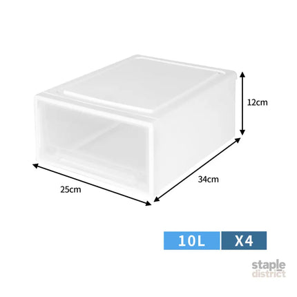 Plastic Storage Drawers Stackable Containers S 4PK Small-2006733024653348866