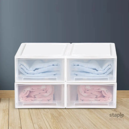Plastic Storage Drawers Stackable Containers S 4PK Small-2006733024653348871