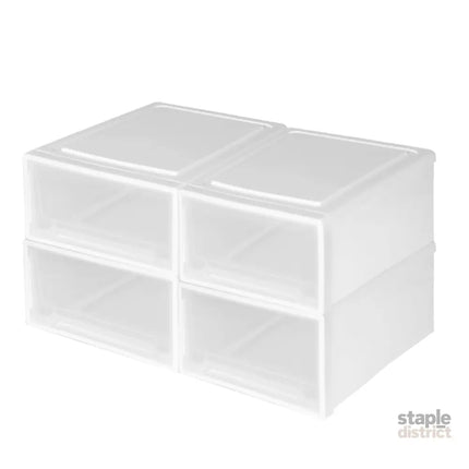 Plastic Storage Drawers Stackable Containers S 4PK Small-2006733024653348865