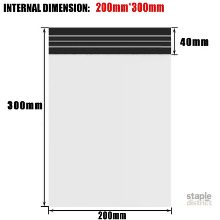 Poly Mailer Bags Mailing Satchel Plastic Courier Self Sealing Packing - 20*80cm *100 PCS - Commercial > Packaging >