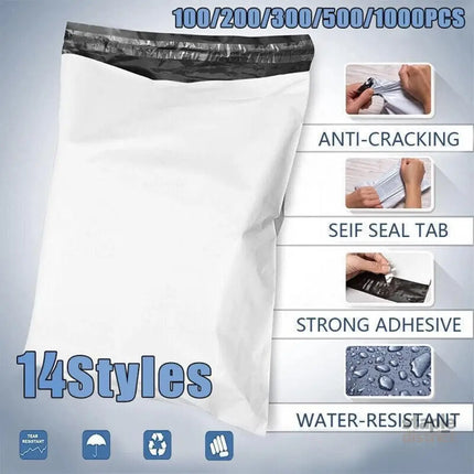 Poly Mailer Bags Mailing Satchel Plastic Courier Self Sealing Packing - 25*35cm *100 PCS - Commercial > Packaging >